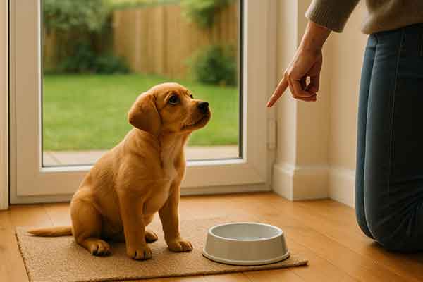 A puppy who wants to pee