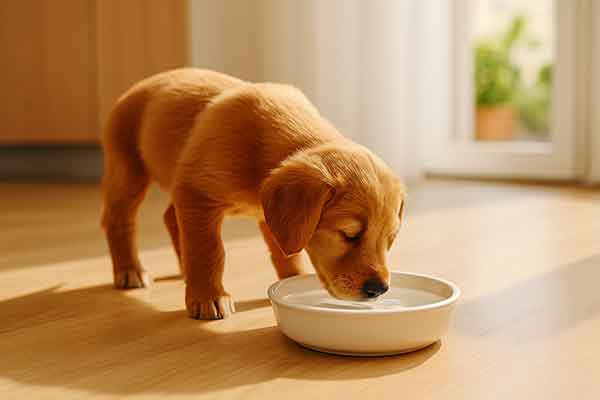 Drink water from a clean shallow bowl
