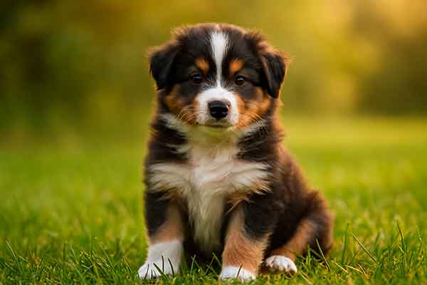 a shepherd puppy