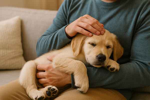 make a puppy stop crying