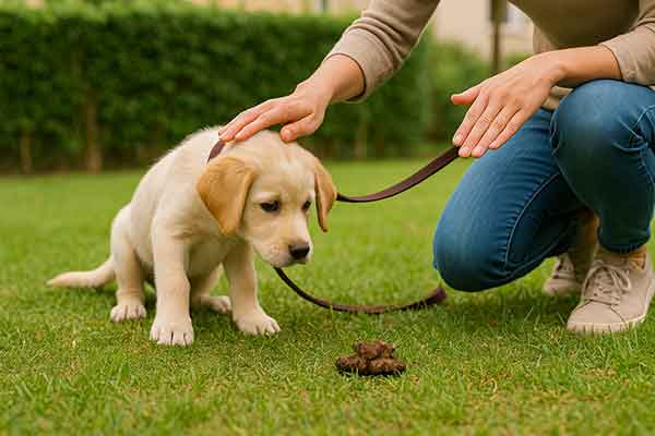 stop puppies from eating their poop