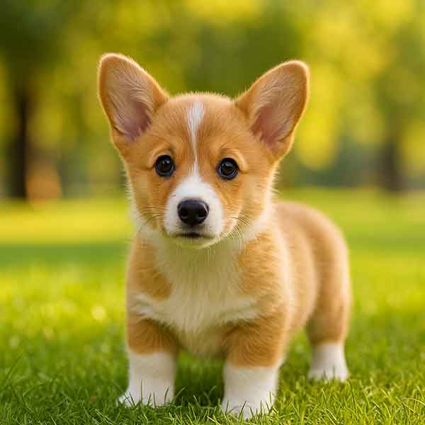 A 3 month old corgi puppy