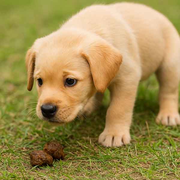 puppies eat their own poop