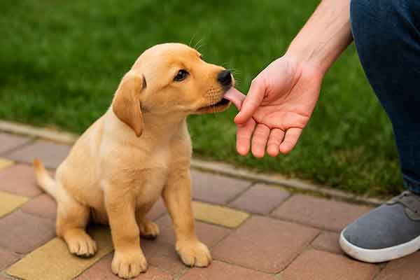 puppy lick me all the time