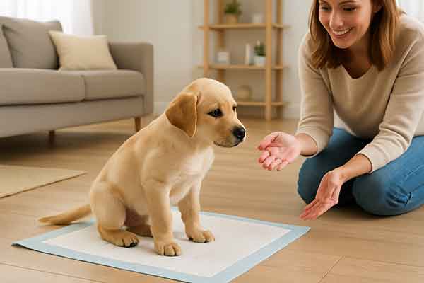 train a puppy to use a pee pad