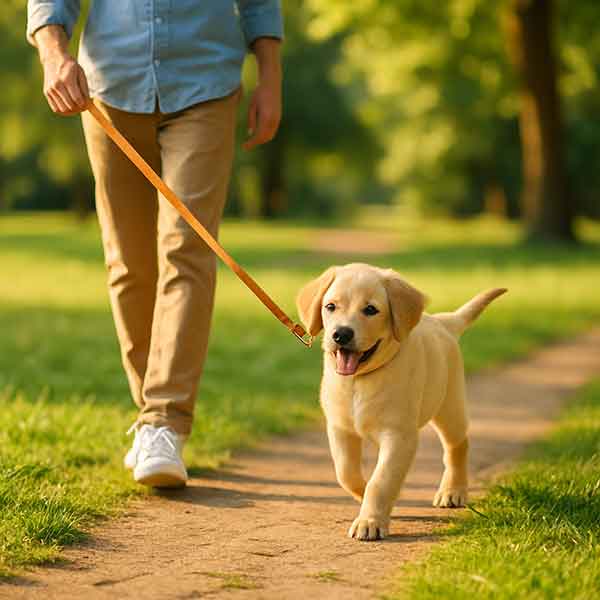 train puppy to walk on leash